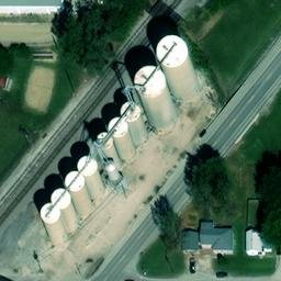 Sand Volleyball Court, Stonington, IL — aerial view