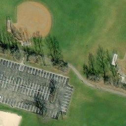 Sand Volleyball Court, OH — aerial view