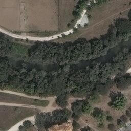 Sand Volleyball Court — aerial view