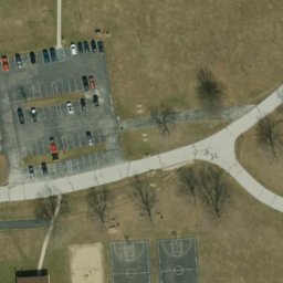 Sand Volleyball Court, Mooresville, IN — aerial view