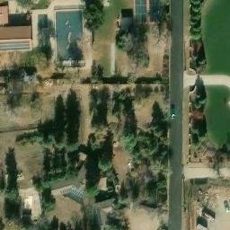 Sand Volleyball Court, Cherry Hills Village, CO — aerial view