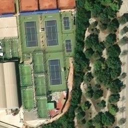Sand Volleyball Court — aerial view
