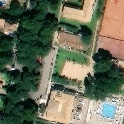 Sand Volleyball Court — aerial view