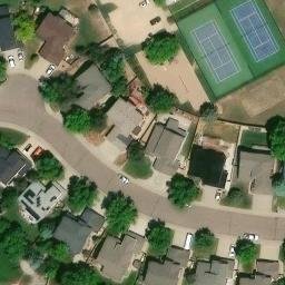 Sand Volleyball Court, Centennial, CO — aerial view