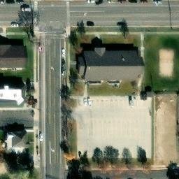 Sand Volleyball Court, Price, UT — aerial view