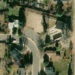 Sand Volleyball Court, Centennial, CO — aerial view