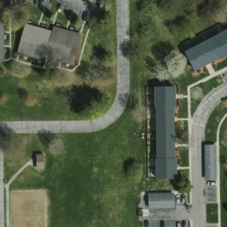 Volleyball Court, Greenwood, IN — aerial view