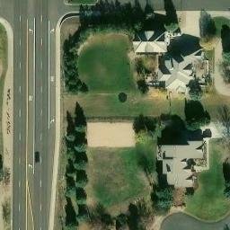 Sand Volleyball Court, Centennial, CO — aerial view