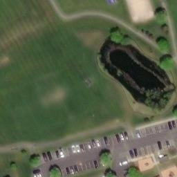 Sand Volleyball Court, MD — aerial view