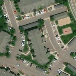 Sand Volleyball Court, CO — aerial view