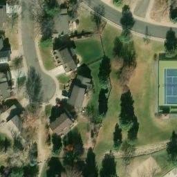 Sand Volleyball Court, Centennial, CO — aerial view