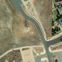 Sand Volleyball Court, Aurora, CO — aerial view