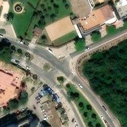 Sand Volleyball Court — aerial view