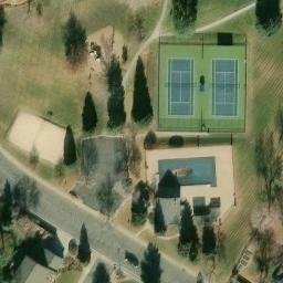 Sand Volleyball Court, Centennial, CO — aerial view