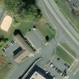 Sand Volleyball Court, Bel Air North, MD — aerial view