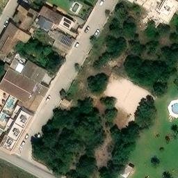 Sand Volleyball Court — aerial view