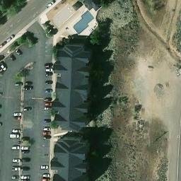 Sand Volleyball Court, Reno, NV — aerial view