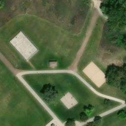 Sand Volleyball Court, Parker, CO — aerial view