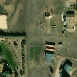 Sand Volleyball Court, CO — aerial view