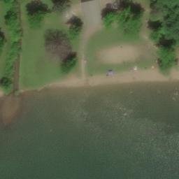 Sand Volleyball Court, OH — aerial view