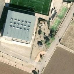 Volleyball Court near Meliana — aerial view