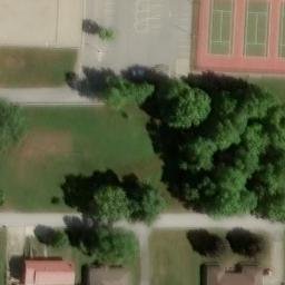 Volleyball Court, North Terre Haute, IN — aerial view