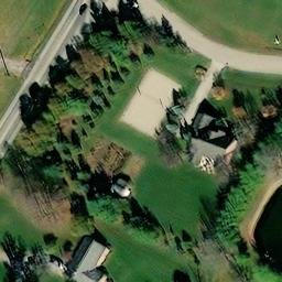 Sand Volleyball Court, OH — aerial view