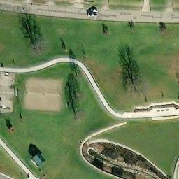 Sand Volleyball Court, Middletown, OH — aerial view