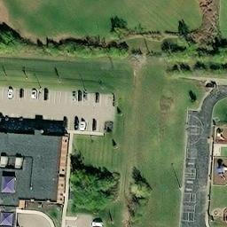 Asphalt Volleyball Court, Middletown, OH — aerial view