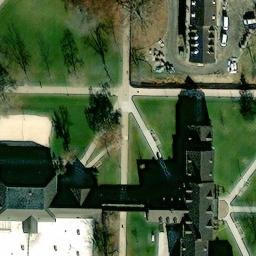 Volleyball Court, Oxford, OH — aerial view