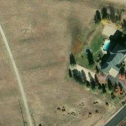 Sand Volleyball Court, Parker, CO — aerial view