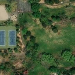 Sand Volleyball Court, Reno, NV — aerial view