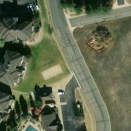 Sand Volleyball Court, Parker, CO — aerial view
