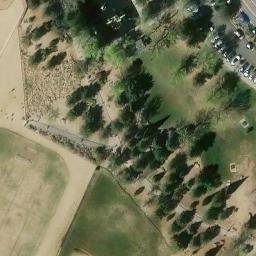 Sand Volleyball Court, Reno, NV — aerial view