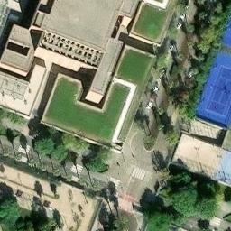 Sand Volleyball Court — aerial view