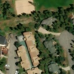 Sand Volleyball Court, Breckenridge, CO — aerial view