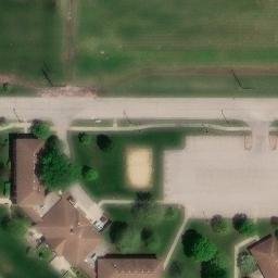Sand Volleyball Court, Charleston, IL — aerial view