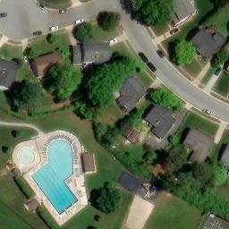 Sand Volleyball Court, Cockeysville, MD — aerial view