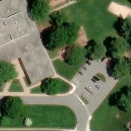 Sand Volleyball Court, Cockeysville, MD — aerial view