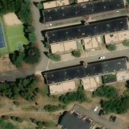Sand Volleyball Court, Breckenridge, CO — aerial view