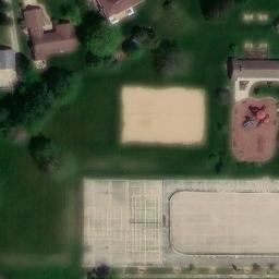 Sand Volleyball Court, Charleston, IL — aerial view