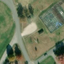 Hard Volleyball Court, Louisiana, MO — aerial view