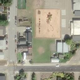 Sand Volleyball Court, Fort Bragg, CA — aerial view