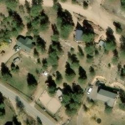 Sand Volleyball Court, CO — aerial view