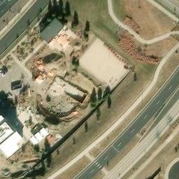 Sand Volleyball Court, Castle Rock, CO — aerial view