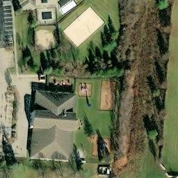 Sand Volleyball Court, Mason, OH — aerial view