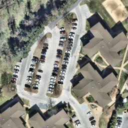 Sand Volleyball Court, Baltimore, MD — aerial view