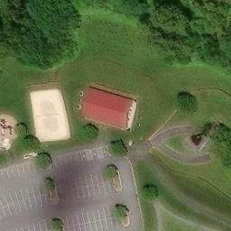 Sand Volleyball Court, Urbana, MD — aerial view