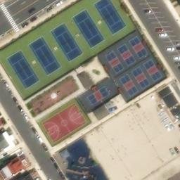 Sand Volleyball Court, Ventnor City, NJ — aerial view