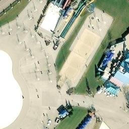 Sand Volleyball Court, Mason, OH — aerial view